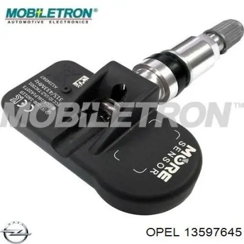 Control de presión de neumáticos Opel 13597645