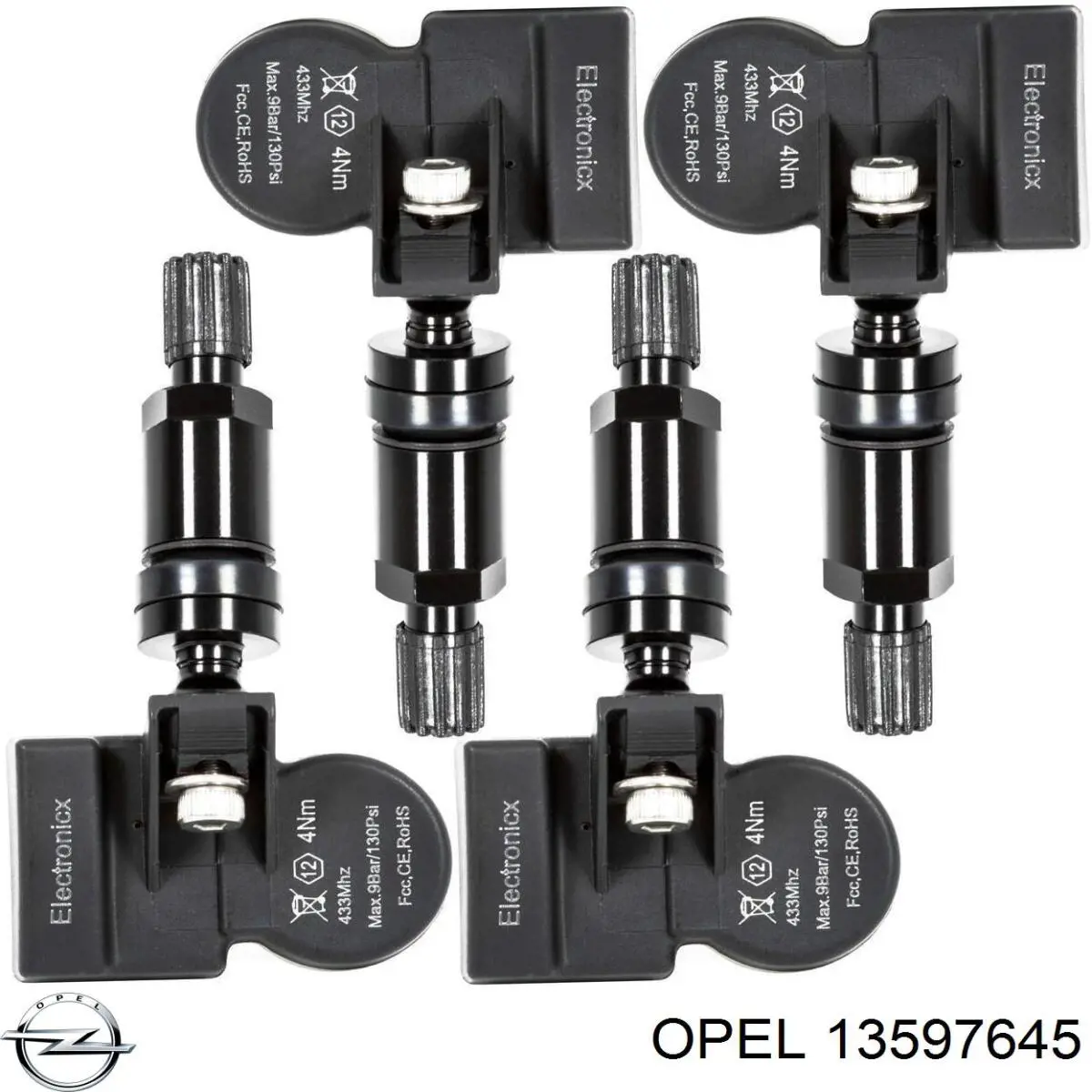 13597645 Opel sensor de presion de neumaticos