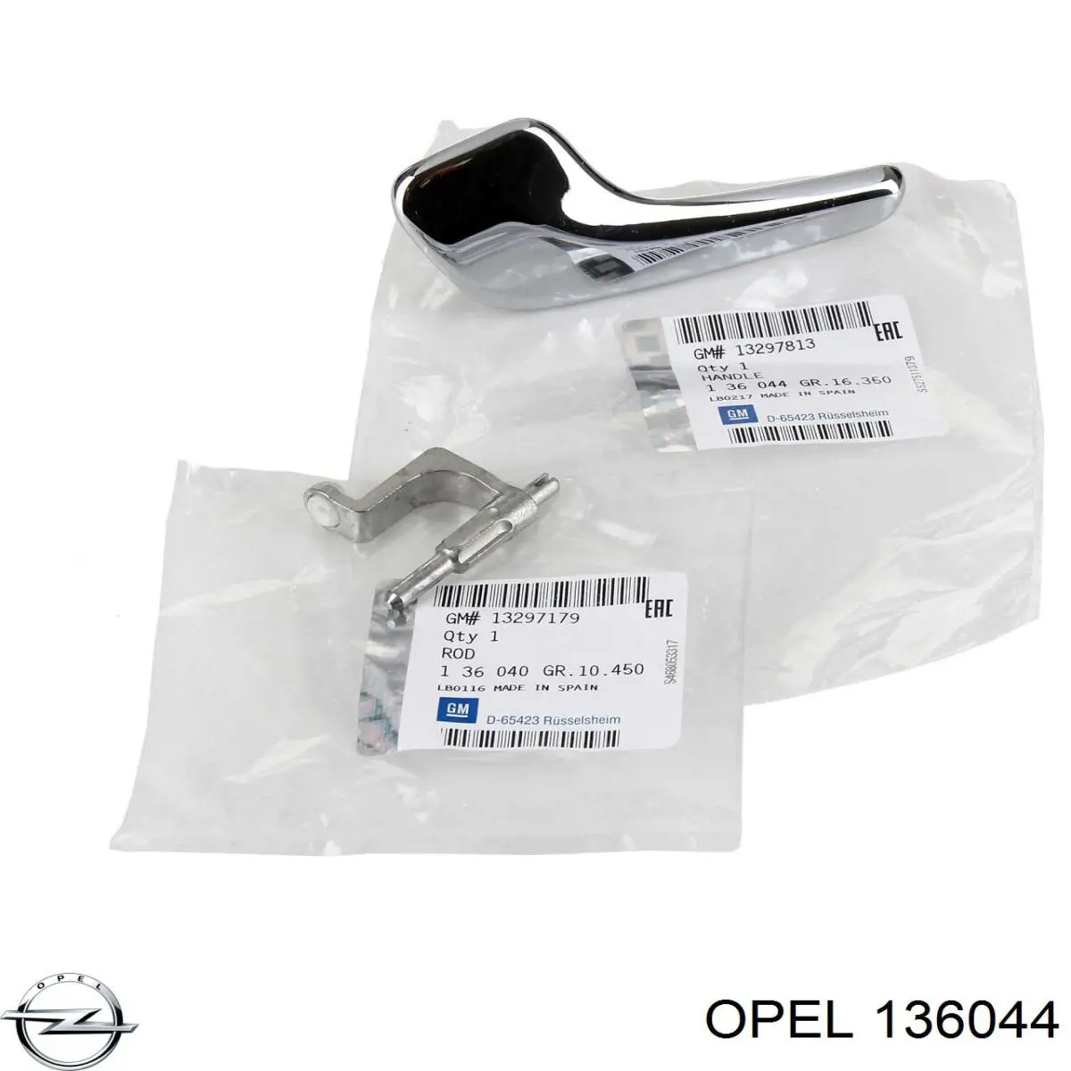 136044 Opel manecilla de puerta, equipamiento habitáculo, delantera izquierda