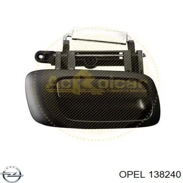 138240 Opel tirador de puerta exterior derecho delantero/trasero