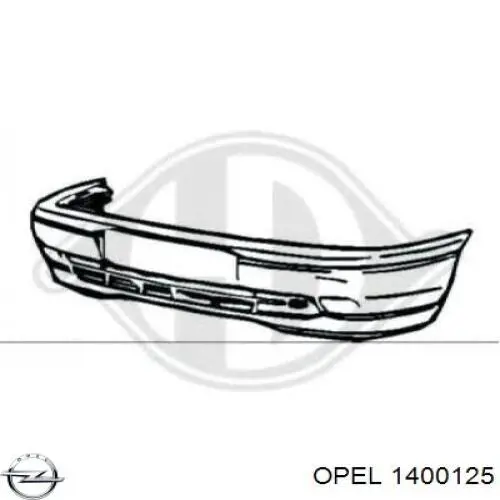 1400125 Opel parachoques trasero
