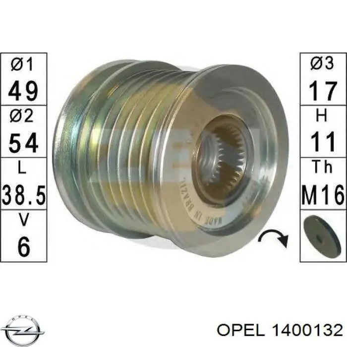 Parachoques delantero Opel 1400132 precio, desde 89,41 EUR