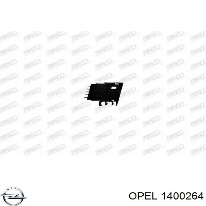 1400264 Opel rejilla de ventilación, parachoques trasero, derecha