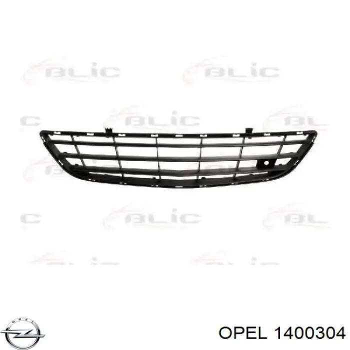 1400304 Opel rejilla de ventilación, parachoques trasero, central