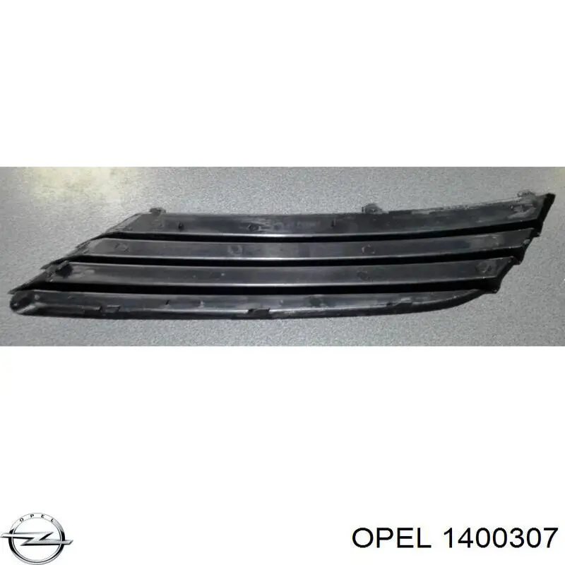 Rejilla izquierda del parachoques delantero 1400307 Opel