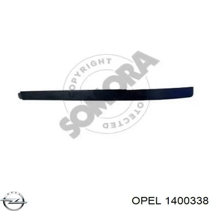 1400338 Opel Alerón delantero izquierdo del parachoques