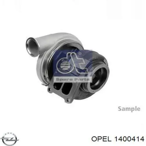 1400414 Opel alerón parachoques delantero izquierda