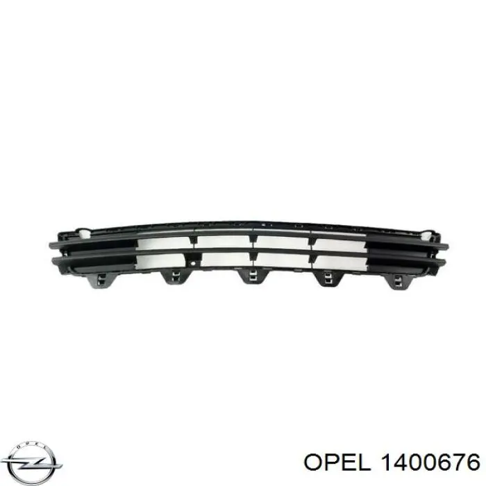 1400676 Opel rejilla de ventilación, parachoques trasero, central