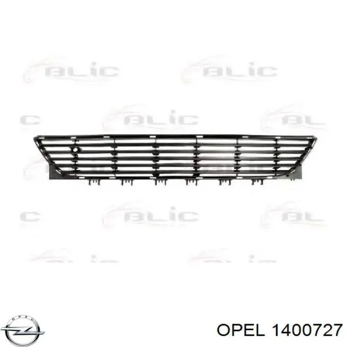 1400727 Opel rejilla del parachoques delantera izquierda