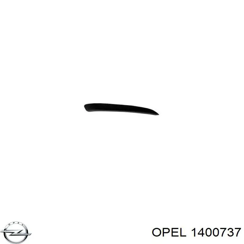 Comprar 1400737 Opel Moldura del parachoques delantero derecho