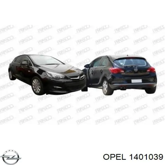 1401039 Opel paragolpes delantero