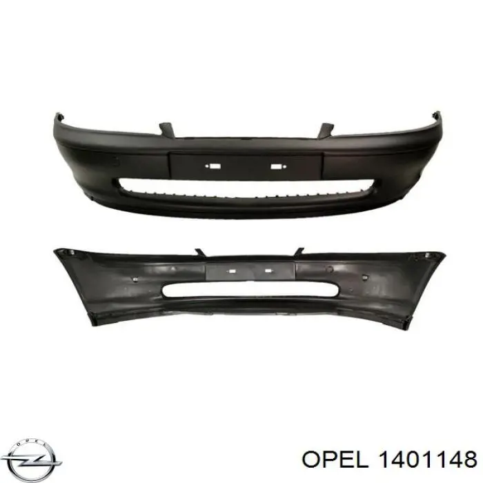 1401148 Opel parachoques delantero