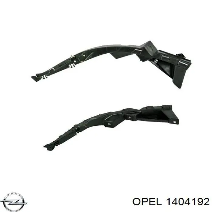 Guía izquierda del parachoques trasero 1404192 Opel