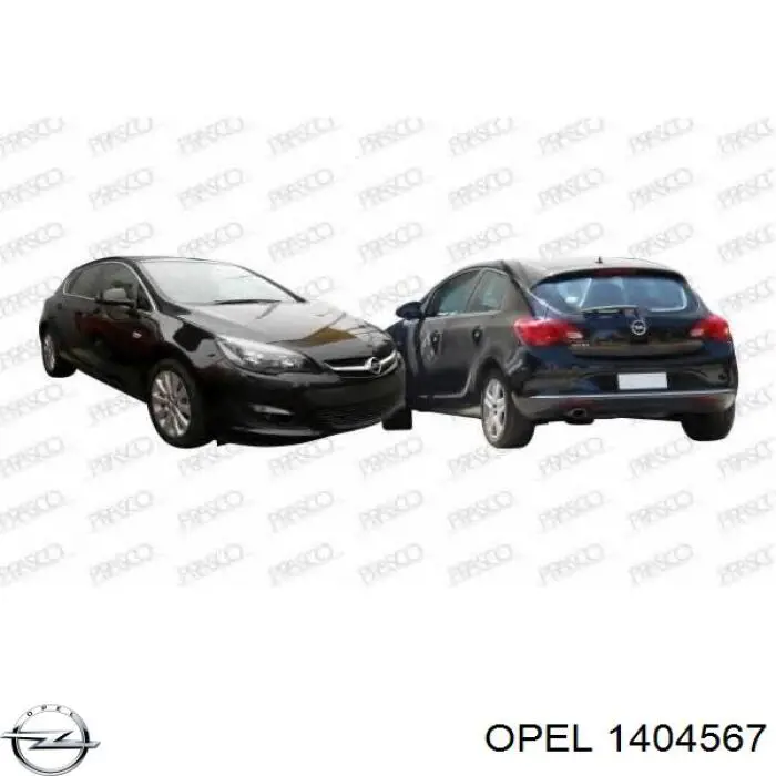 1404567 Opel parachoques trasero