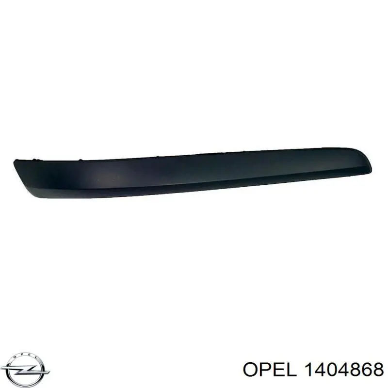 1404868 Opel moldura de parachoques trasero derecho