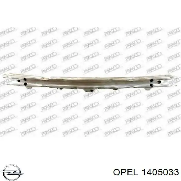 1405033 Opel refuerzo parachoque delantero