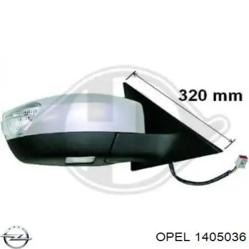 1405036 Opel Refuerzo de parachoques trasero