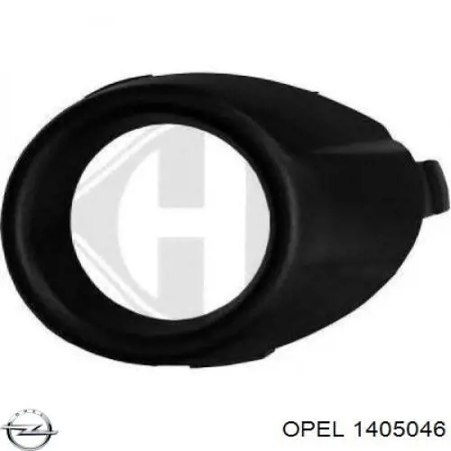 1405046 Opel Refuerzo parachoque delantero