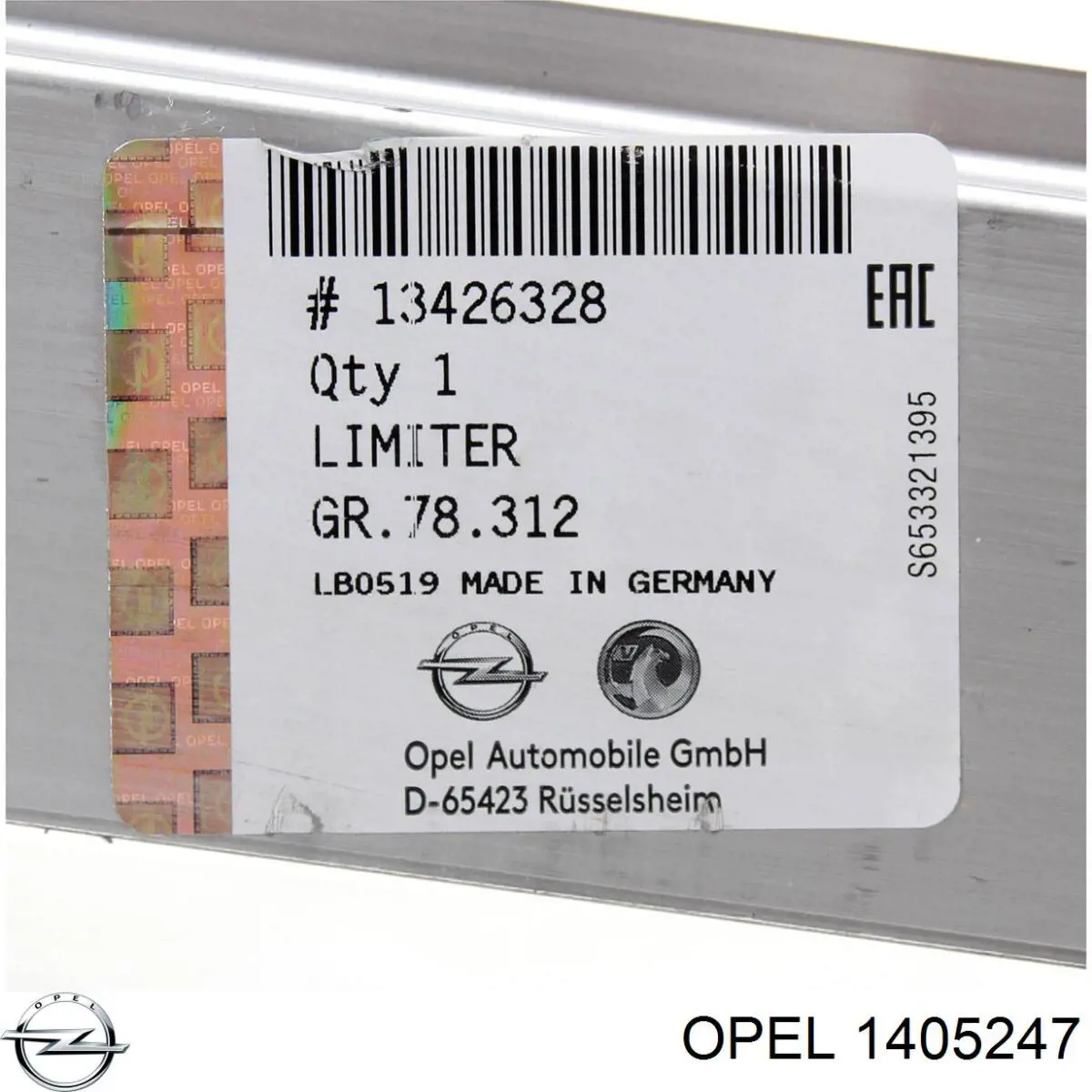 1405247 Opel refuerzo parachoque delantero