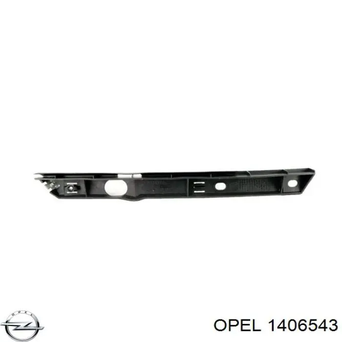 1406543 Opel soporte de guía para parachoques delantero, izquierdo