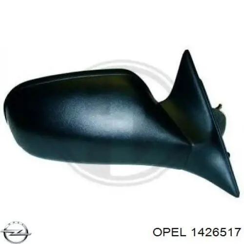 1426517 Opel cristal de espejo retrovisor exterior izquierdo