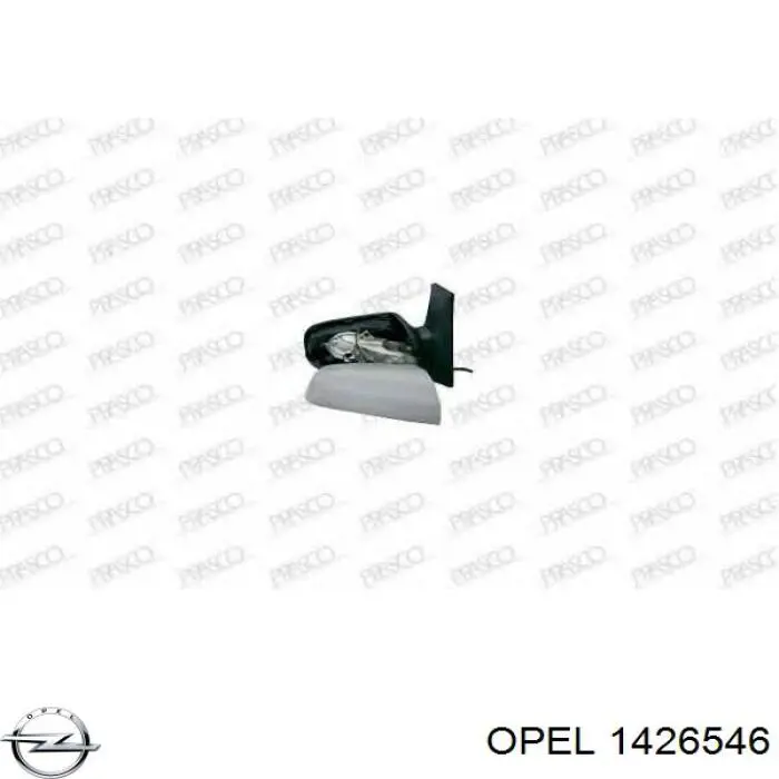 Comprar 1426546 Opel Cristal de espejo retrovisor derecho