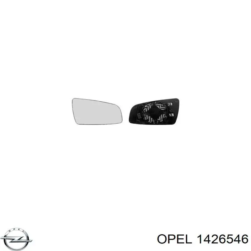 13162275 Peugeot/Citroen cristal de espejo retrovisor exterior derecho