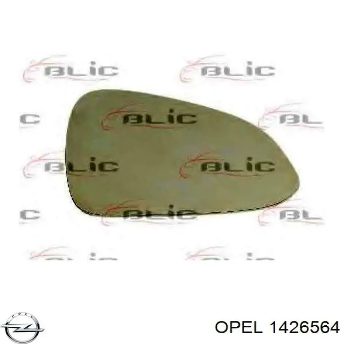 Comprar 1426564 Opel Cristal de espejo retrovisor derecho