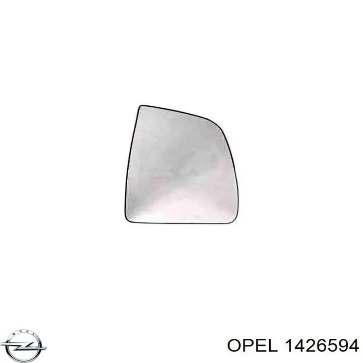 1426594 Opel cristal de espejo retrovisor exterior derecho