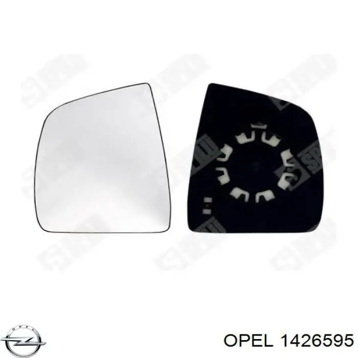 1426595 Opel cristal de espejo retrovisor exterior izquierdo