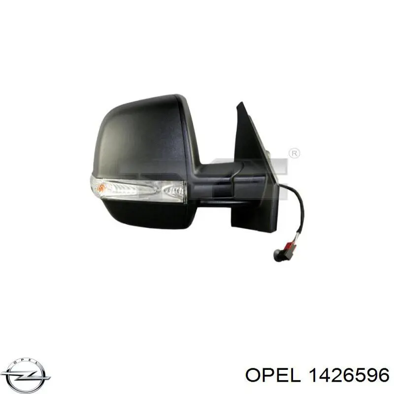 1426596 Opel cristal de espejo retrovisor exterior izquierdo