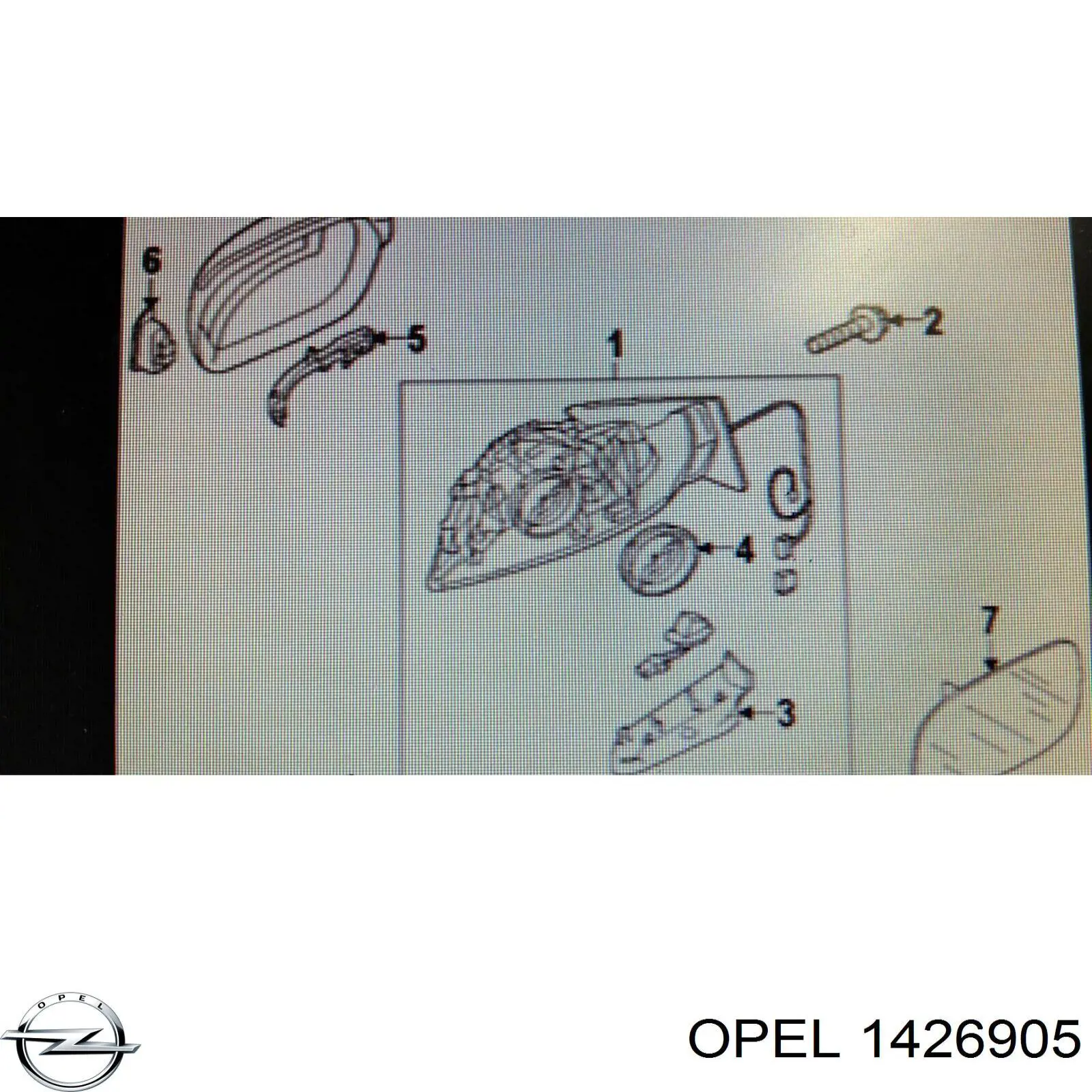 1426905 Opel cubierta, retrovisor exterior izquierdo