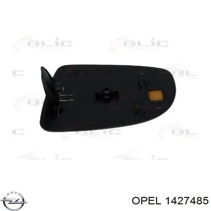 1427485 Opel cristal de espejo retrovisor exterior derecho