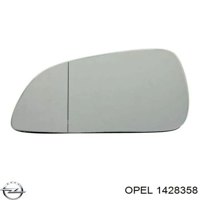 1428358 Opel cristal de espejo retrovisor exterior izquierdo