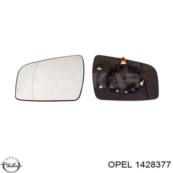 Cristal de espejo retrovisor exterior izquierdo Opel 1428377 precio, desde 19,39 EUR