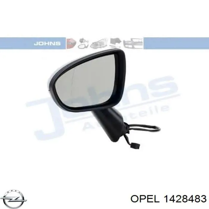 1428483 Opel espejo retrovisor izquierdo