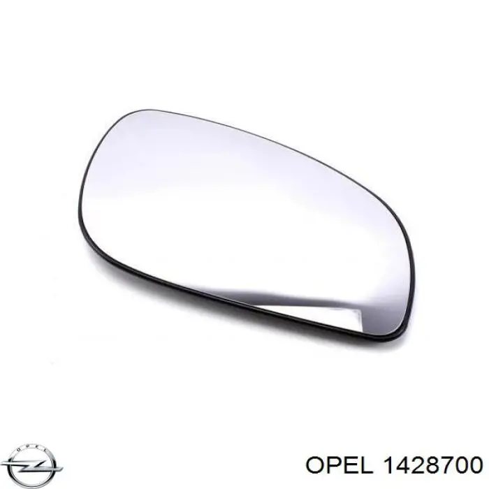 Cristal de espejo retrovisor derecho 1428700 Opel