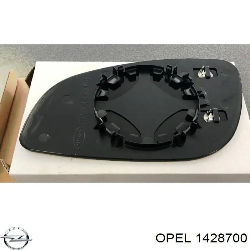 Cristal de retrovisor exterior derecho Opel 1428700