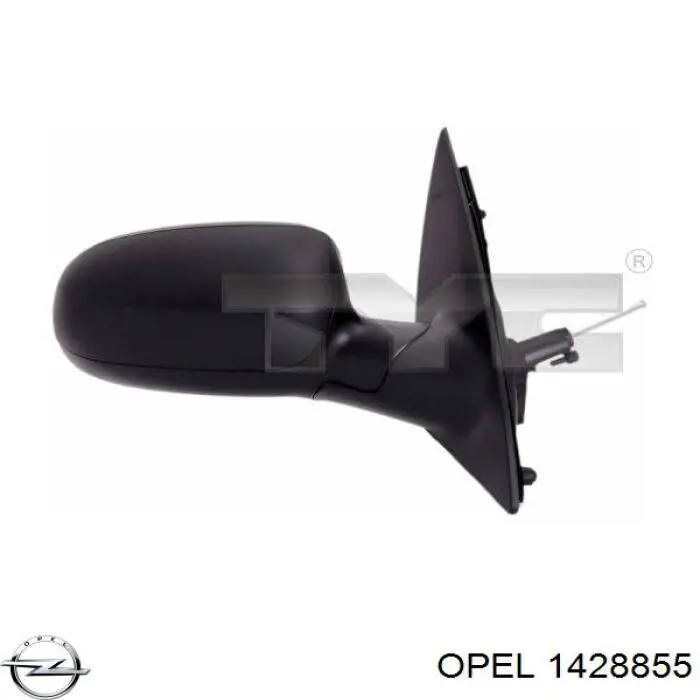 1428855 Opel cubierta de espejo retrovisor derecho