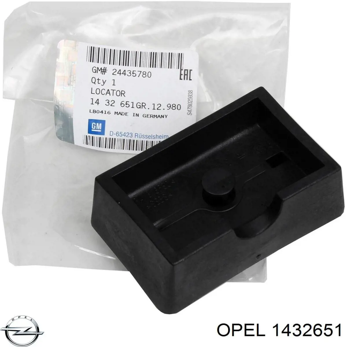 1432651 Opel cojin de elevacion inferior (gato)