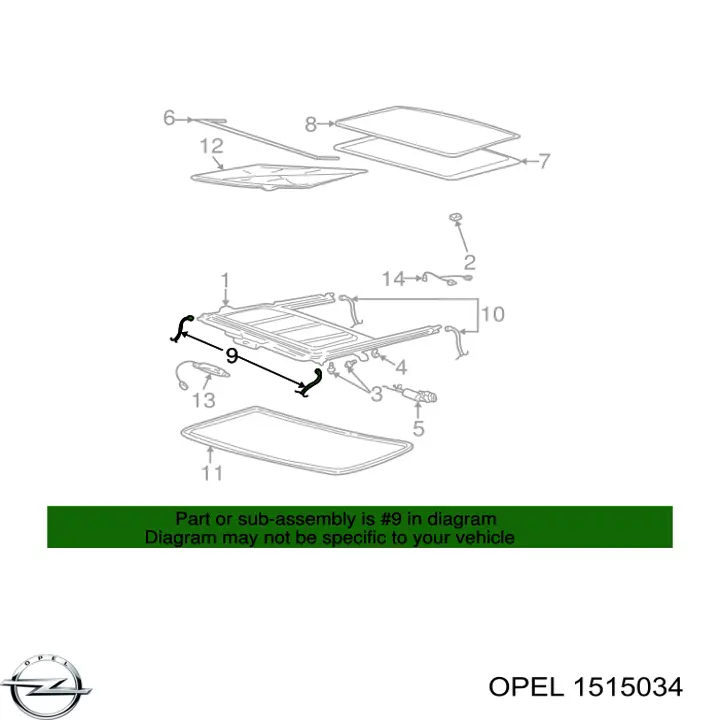 1515034 Opel disco de freno trasero