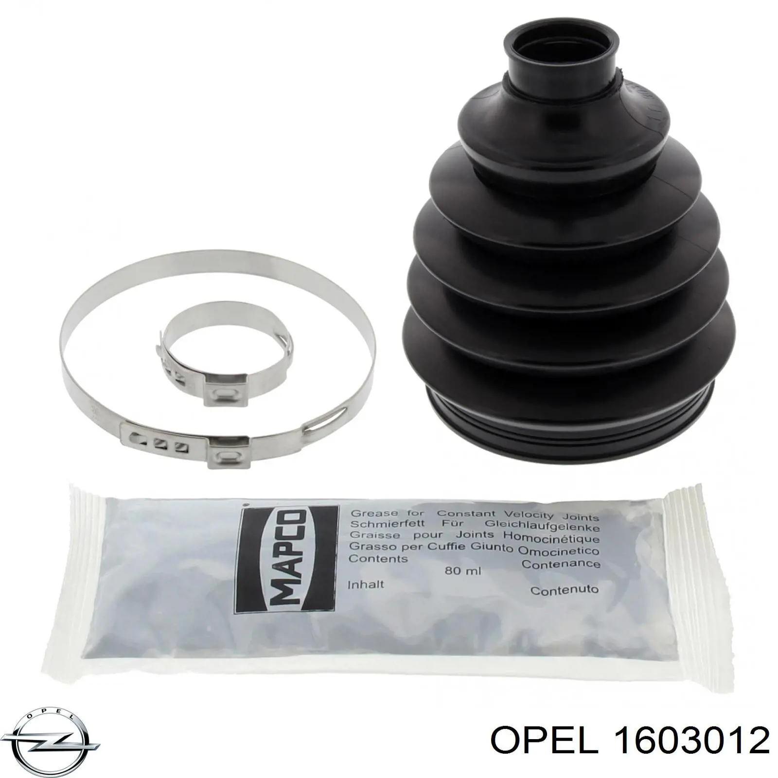 Fuelle de palier delantero exterior 1603012 Opel