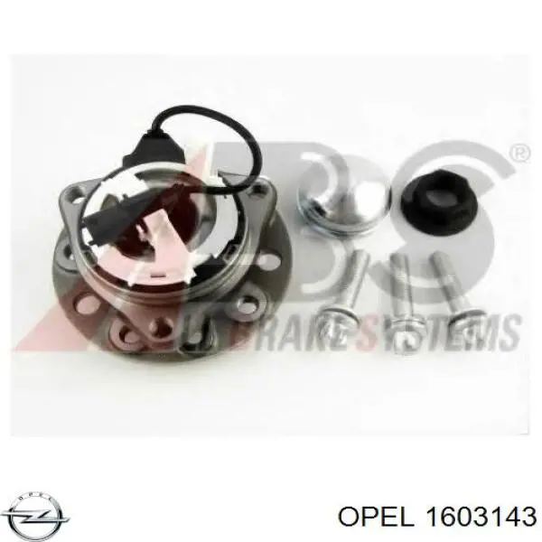 1603143 Opel cubo de rueda delantero