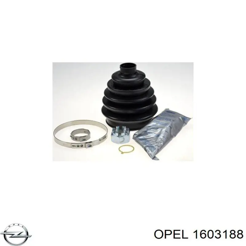 1603188 Opel fuelle, árbol de transmisión delantero exterior