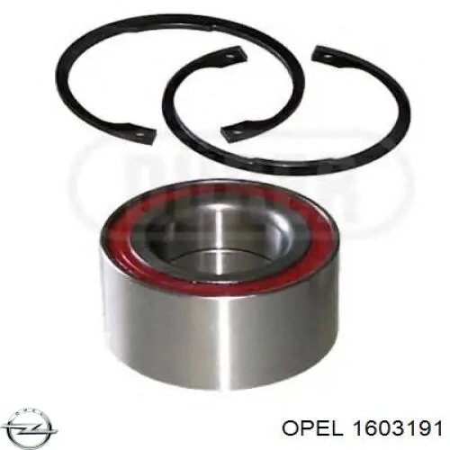 Rodamiento de rueda delantero Opel 1603191