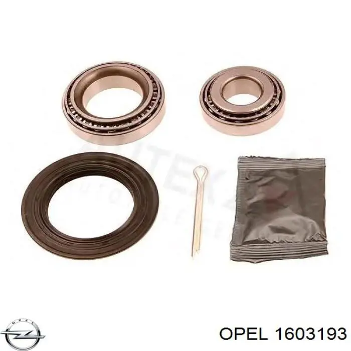 1603193 Opel cojinete de rueda delantero/trasero