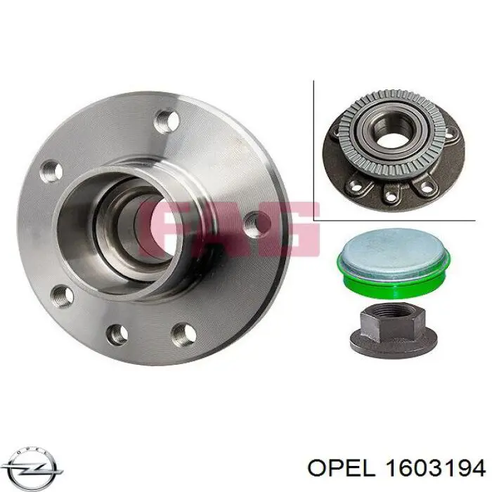 Buje de rueda delantero Opel 1603194 precio, desde 44,67 EUR