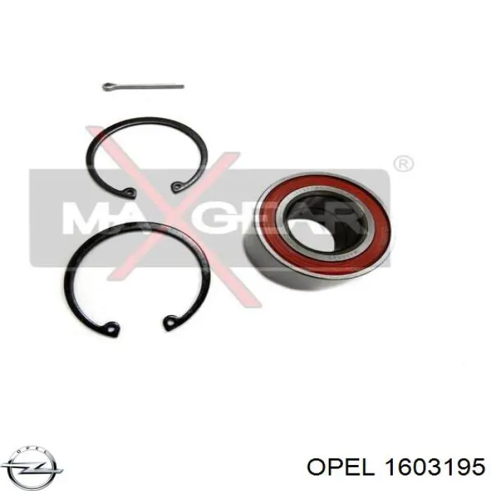 1603195 Opel Rodamientos de rueda delantero