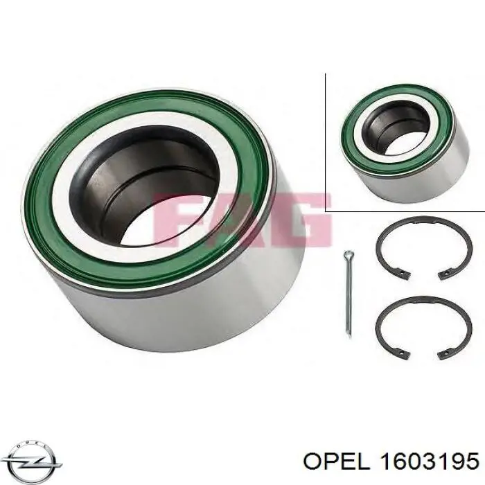 Cojinete de rueda delantero Opel 1603195 precio, desde 16,89 EUR