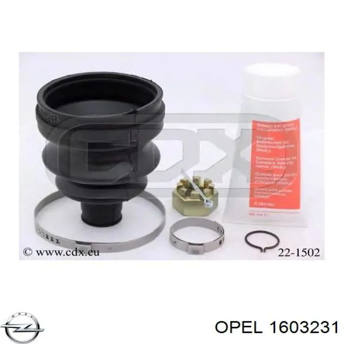 Fuelle, palier delantero exterior Opel 1603231 precio, desde 13,17 EUR